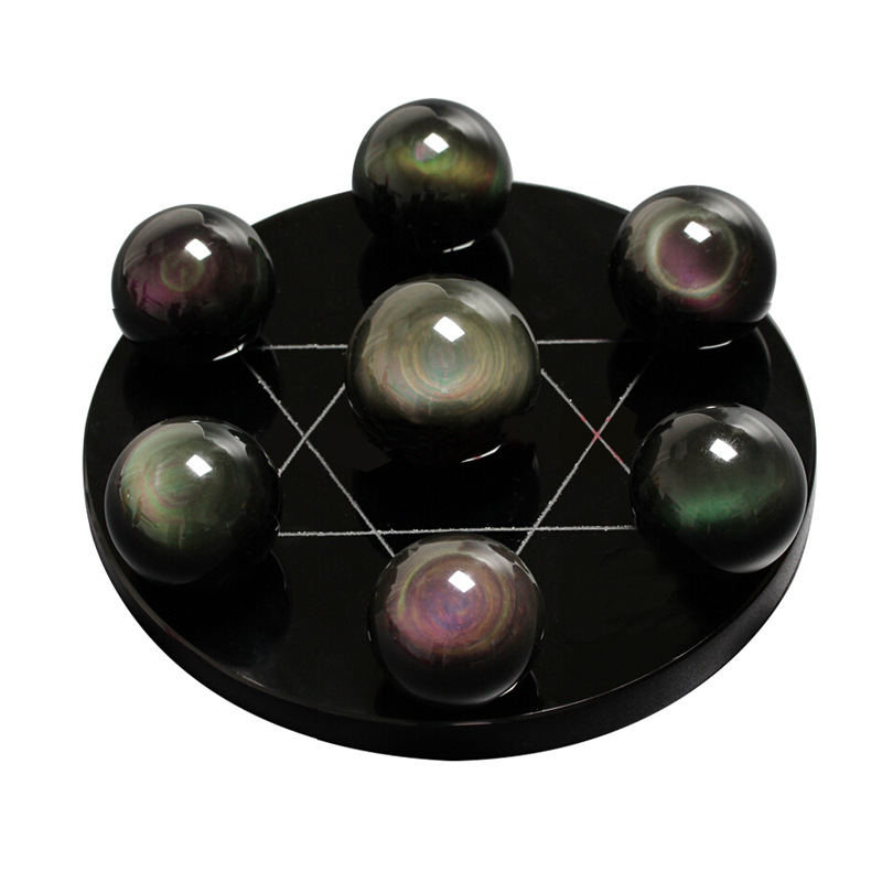 Ice color Obsidian Star of David Rainbow Obsidian Star of David Decoration furniture decorate Fengshui Decoration wholesale