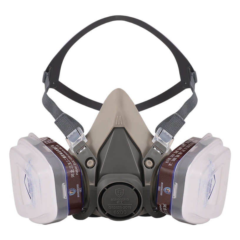 Suministro transfronterizo de máscaras de gas Songgong 6200 máscara antipolvo máscara protectora de media cara para soldadura industrial