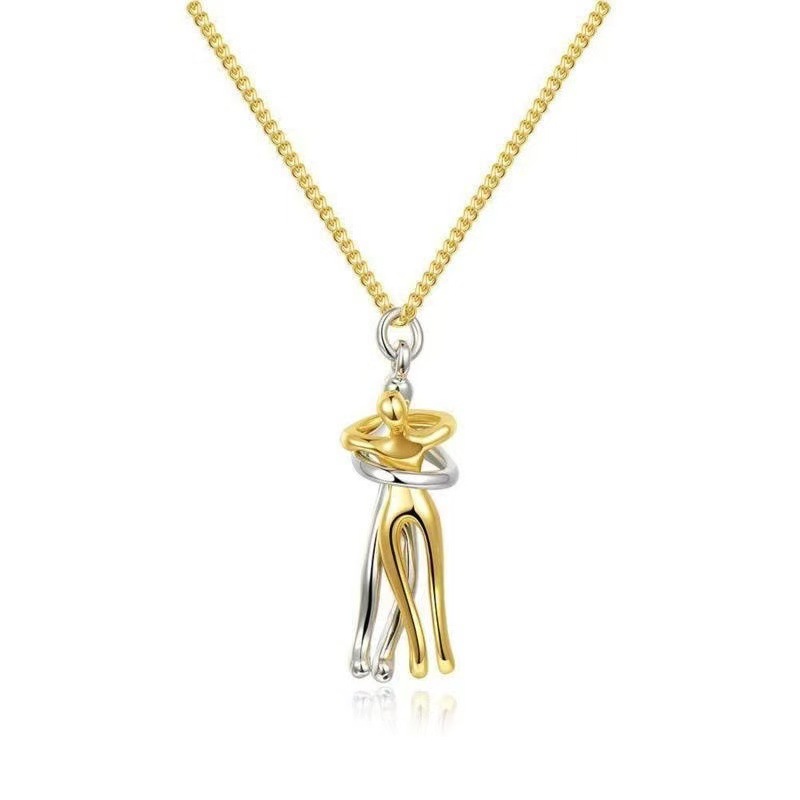 中号3.7cm白+金+金色链子