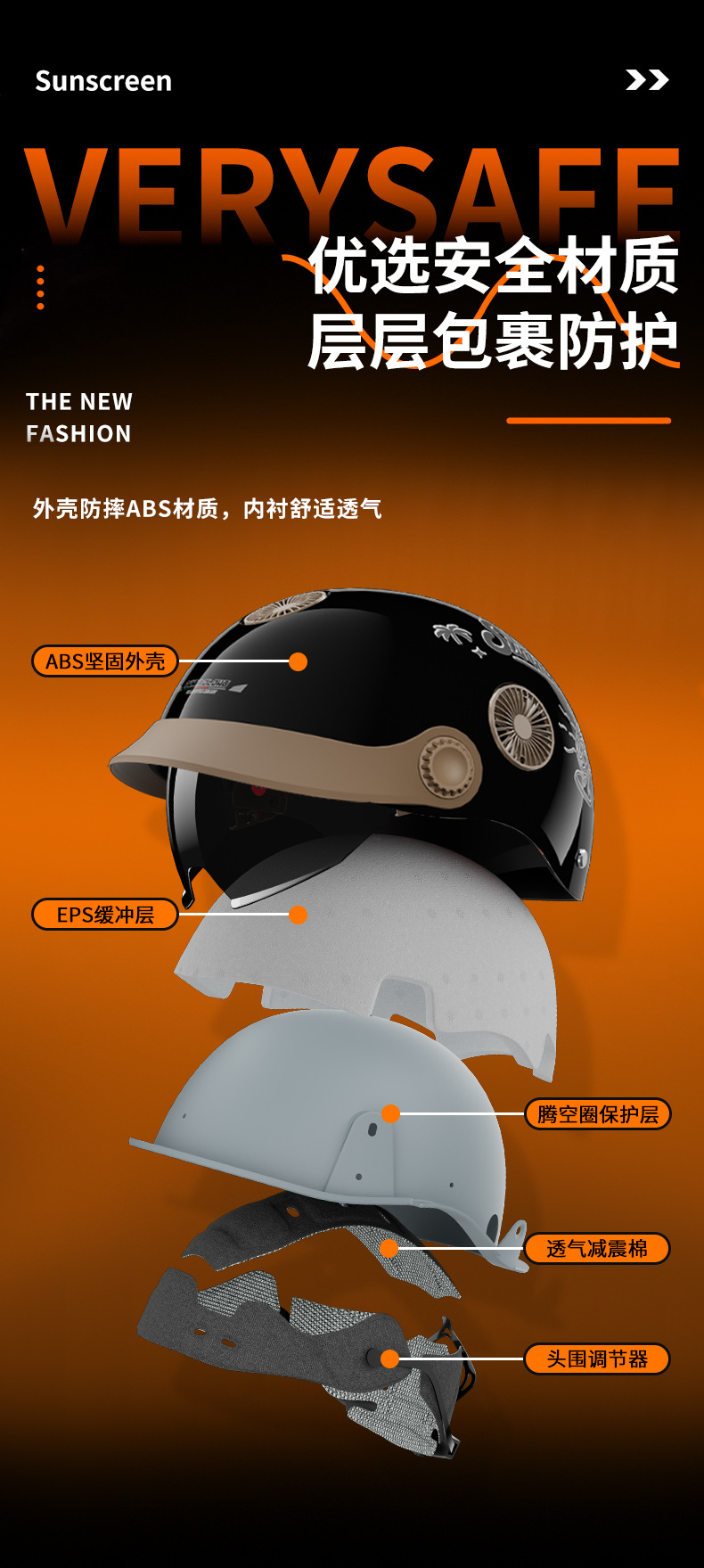 Electric Motorcycle Fan Helmet Summer Sunscreen Half Helmet