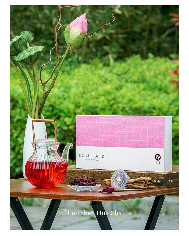 Roselle Hibiscus Tea Luo Shen Hua Freeze Dried Loose Flower Buds for Hot Brew 10g Mini Canister quality and texture