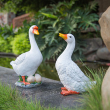 儿里凡仿真鸭子花园庭院摆件树脂装饰动物雕塑景观工艺品户外鹅