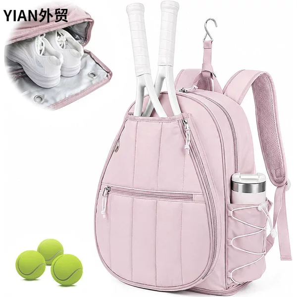 2026 New Cross-Border Quilted Tennis Fitness Backpack for Women with Shoe Compartment Sports Backpack