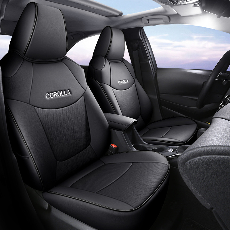 专车专用适用于丰田卡罗拉汽车坐垫中间真皮打孔四季通用五座椅套