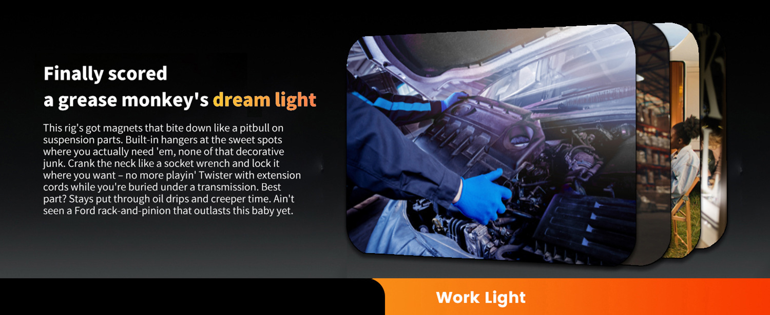 Wk01 New Emergency Maintenance Work Light USB Rechargeable High-Brightness Multi-Functional Inspection Lighting Lamp with Magnetic Hook