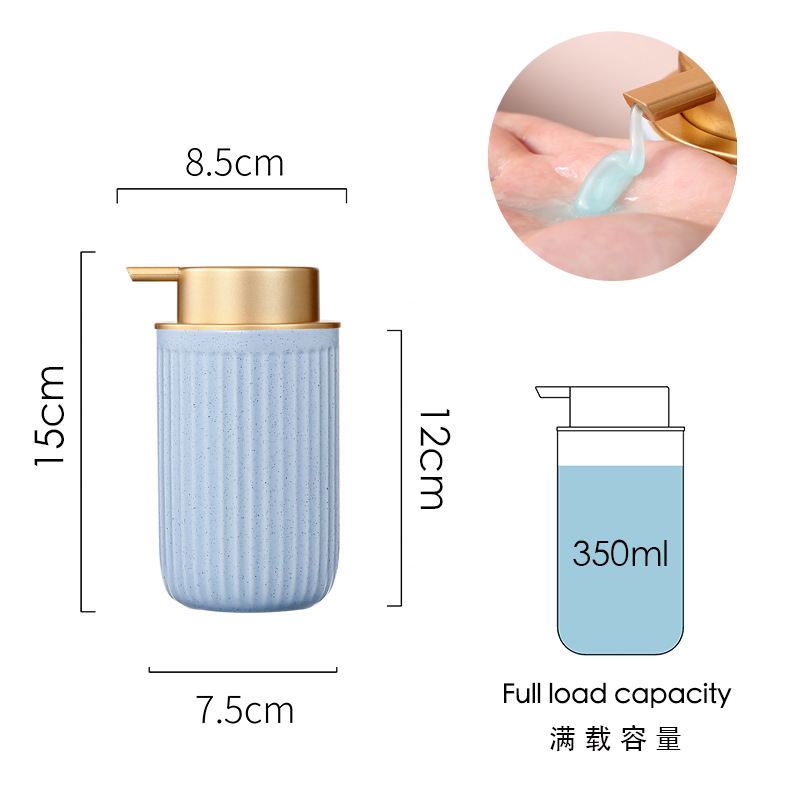 Botella de jabón de desinfectante de manos de cerámica nórdica ins viento prensado envasado baño baño gel de baño Amazon temu