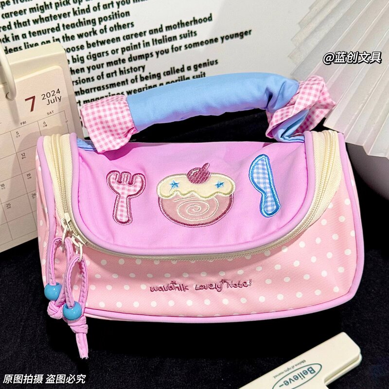 厂家直发少女马卡龙轻便化妆包笔袋高颜值简约小众ins甜美风笔袋|undefined