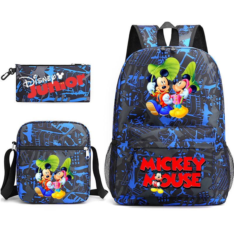 3-pieza portátil traje para niñas estudiantes universitarios niños mochila de lona Mickey/ratón 2022