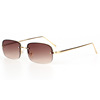 Fashionable quality square golden sunglasses, metal glasses, city style, wholesale