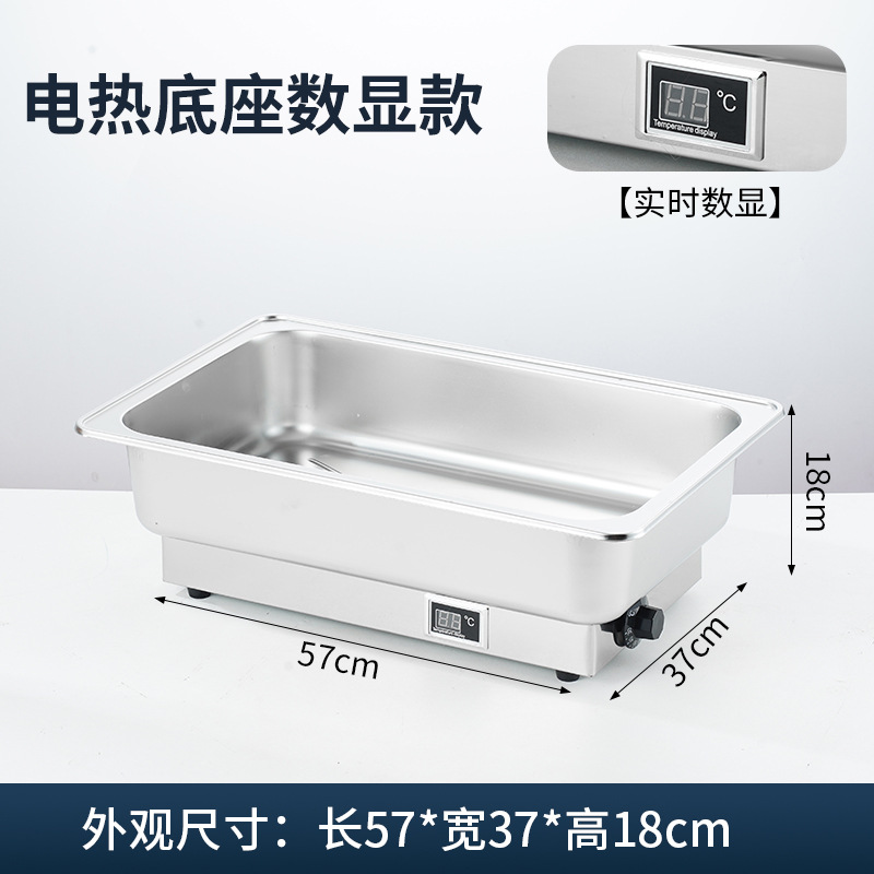 Calefacción eléctrica estufa de comedor buffet aislamiento de acero inoxidable estufa Bufi vajilla de hotel tapa cuadrada desayuno comercial visual