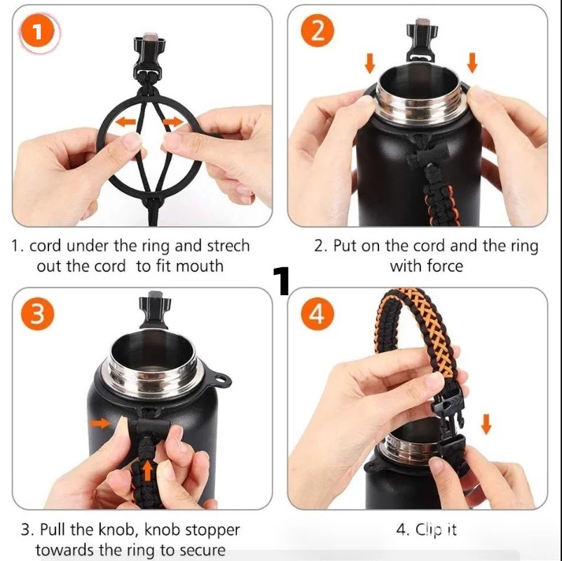 Cruz cuerda de paraguas de 7 núcleos cuerda de la Copa hidro frasco espacio olla cuerda paraguas deportes hervidor de agua cuerda tejida a mano