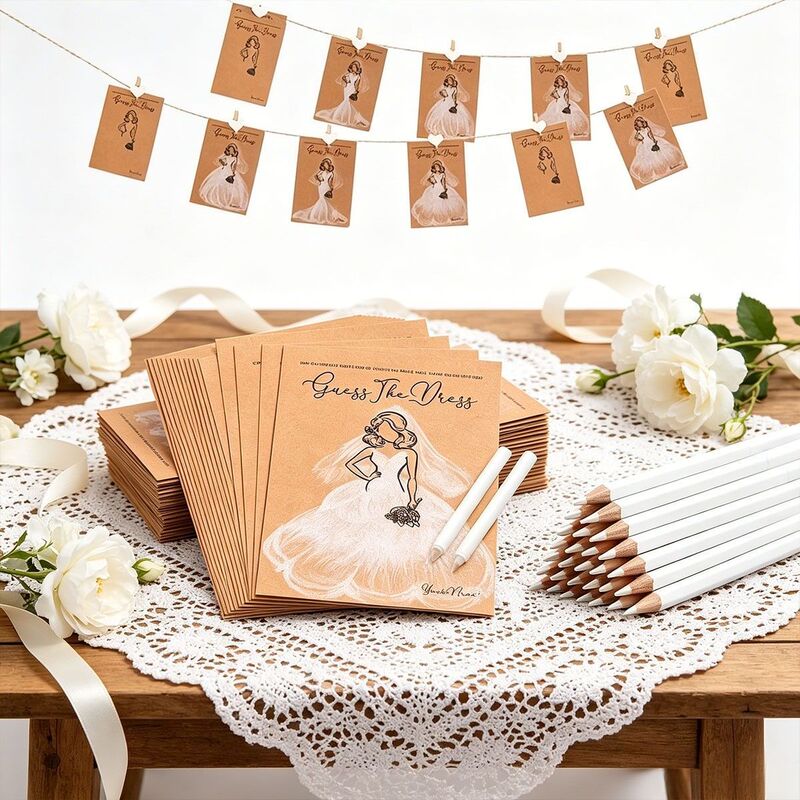 Cross-border new product wedding game pencil card set party supplies manufacturer wholesale Amazon bestseller guess the wedding dress Cross-border new product wedding game pencil card set party supplies manufacturer wholesale Amazon bestseller guess the wedding dress
