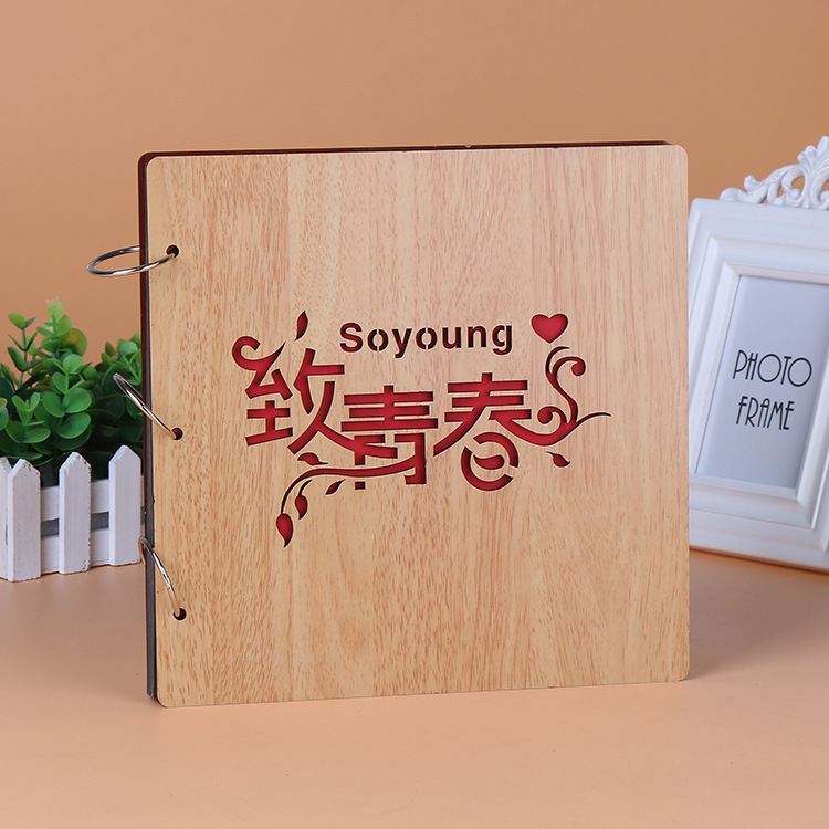 10 인치 12 인치 복숭아 나무 창조적 인 기념 DIY 사진 앨범 선물 느슨한 잎 사진 앨범 선물 앨범 제조 업체