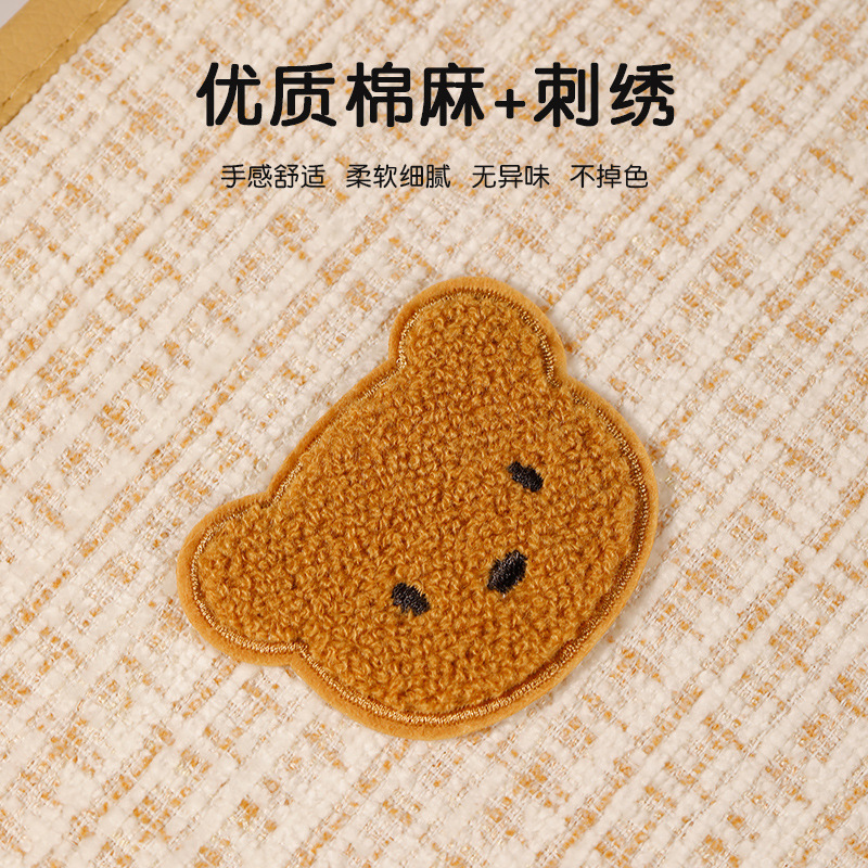2025新款汽车坐垫四季通用高级感卡通可爱后排座椅套亚麻车垫女士|undefined