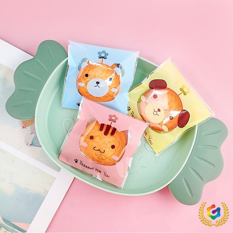 ✅烘焙包装袋创意饼干袋可爱卡通糖果袋自封袋塑料袋10*10 100个