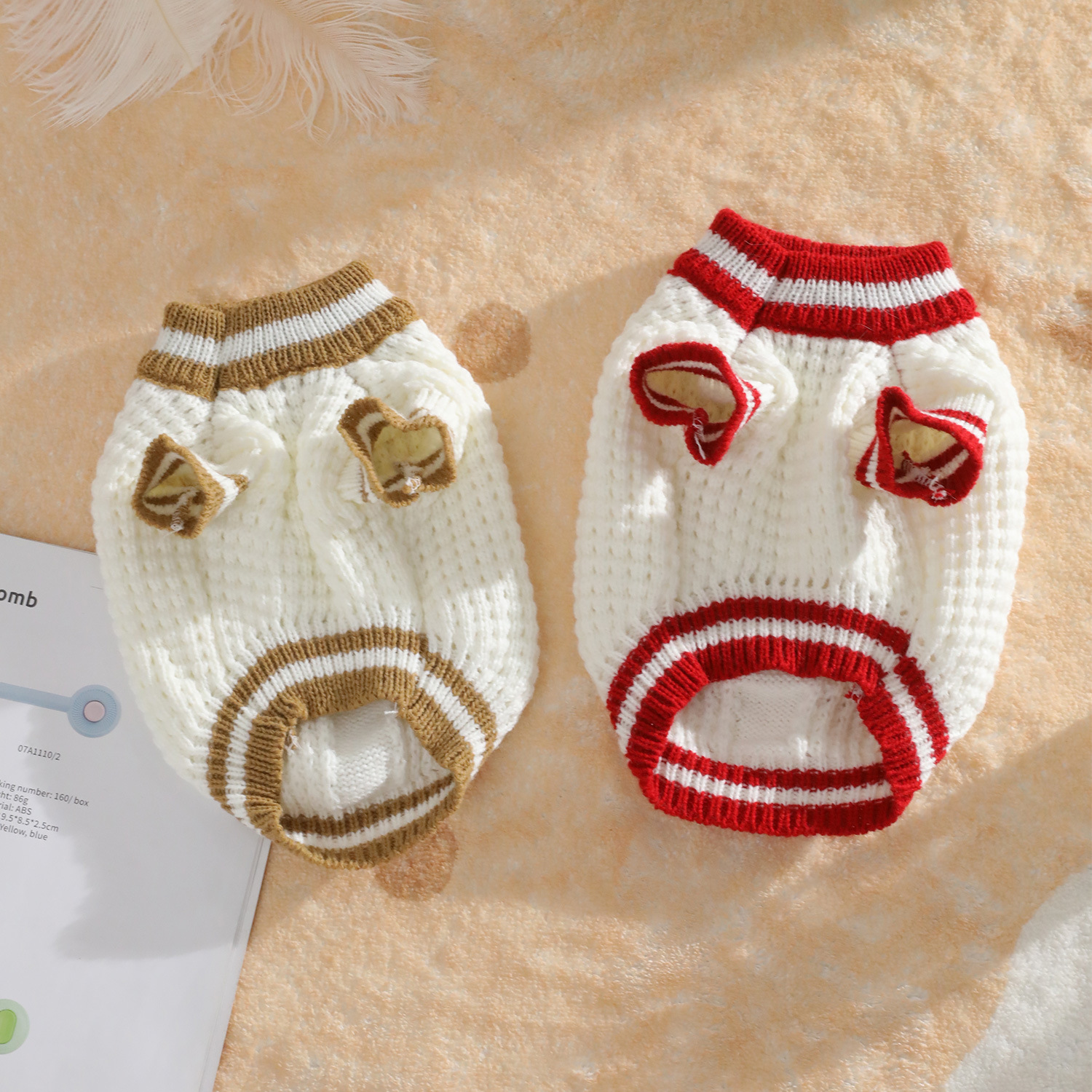 Ropa para perros invierno grueso bichón cachorro ropa de otoño e invierno nuevo suéter de oso acrílico ropa para gatos