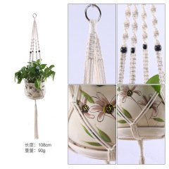 Cross-border woven flower pot nets, plant pots, hanging baskets, Bohemian home decoration, hanging orchids 68-80