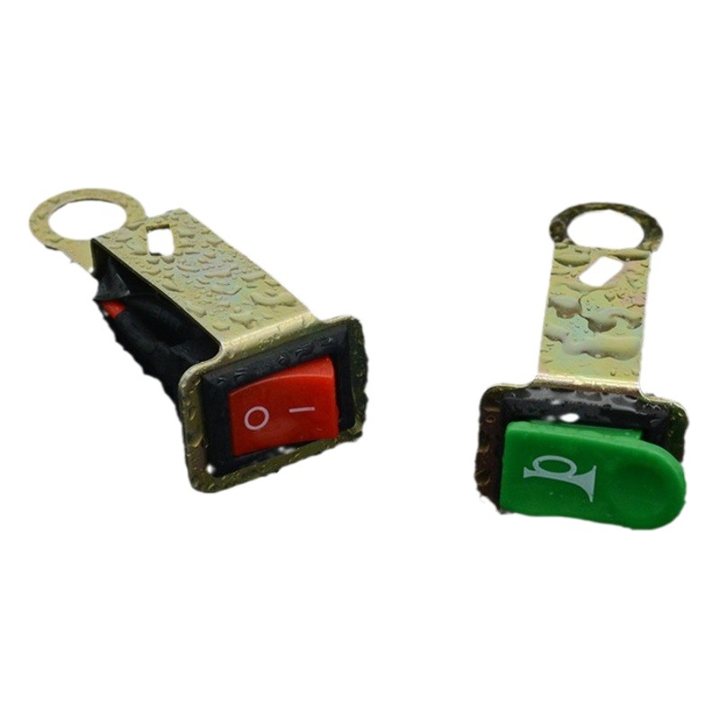 Modificación de la motocicleta del coche eléctrico cuerno faro interruptor botón universal interruptor independiente espejo retrovisor interruptor de instalación