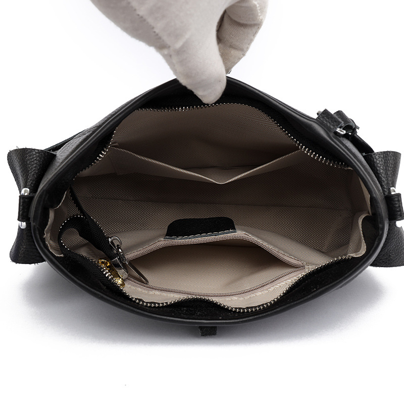 탑 레이어 COWHIDE SHOULDER BAG 여성의 새로운 가죽 여성 가방 대용량 크로스 바디 가방 여성용 패션 올 매치 쇼핑백