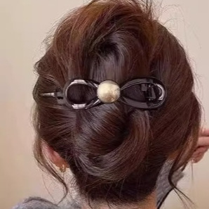 Pinza de Garra con Moño de Gato Grande de Materiales Mixtos para Mujeres