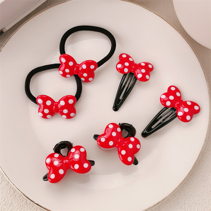 Corda de cabello de arco de punto de onda rojo princesa cabeza encantadora chica atada banda elástica de cabello de alta elasticidad joyería para el cabello