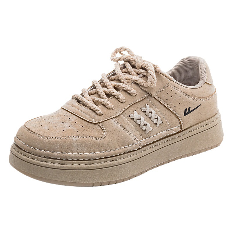 Zapatos de plataforma con sentido de diseño de retroceso, zapatos casuales de alta gama simples y versátiles, hombres y mujeres, el mismo color a juego, zapatos de pareja transpirables