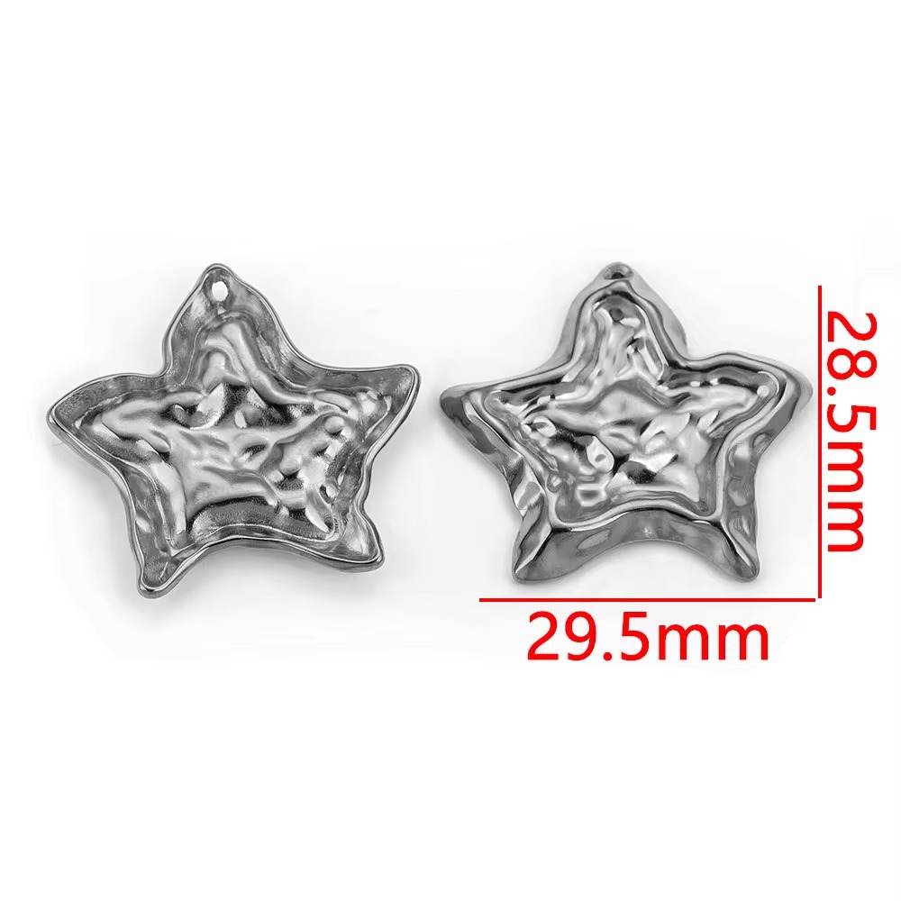 Acero inoxidable pentagonal concha de titanio colgante colgante colgante collar de titanio 18K oro color protector accesorios collar acero titanio joyería DIY