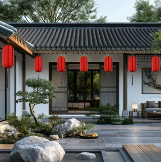 中式仿古羊皮红灯笼吊灯阳台户外防水印字火锅饭店茶楼宫灯定 制