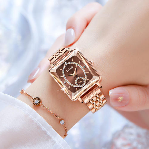 Labaoli/Labaoli light luxury women's watch live broadcast square women's quartz watch Fangsheng clock