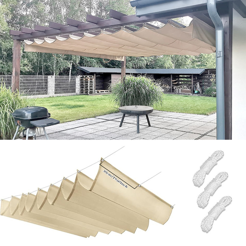 Retractable Wave-Shaped Sunshade Sail, Rainproof and Waterproof Wave-Shaped Sunshade Cloth, Gazebo Terrace Balcony Courtyard Sunshade Waterproof Cloth Retractable Wave-Shaped Sunshade Sail, Rainproof and Waterproof Wave-Shaped Sunshade Cloth, Gazebo Terrace Balcony Courtyard Sunshade Waterproof Cloth