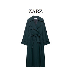 ZARZ 自制 欧美风 新款女装 时髦 休闲款 宽松防水风衣0518241