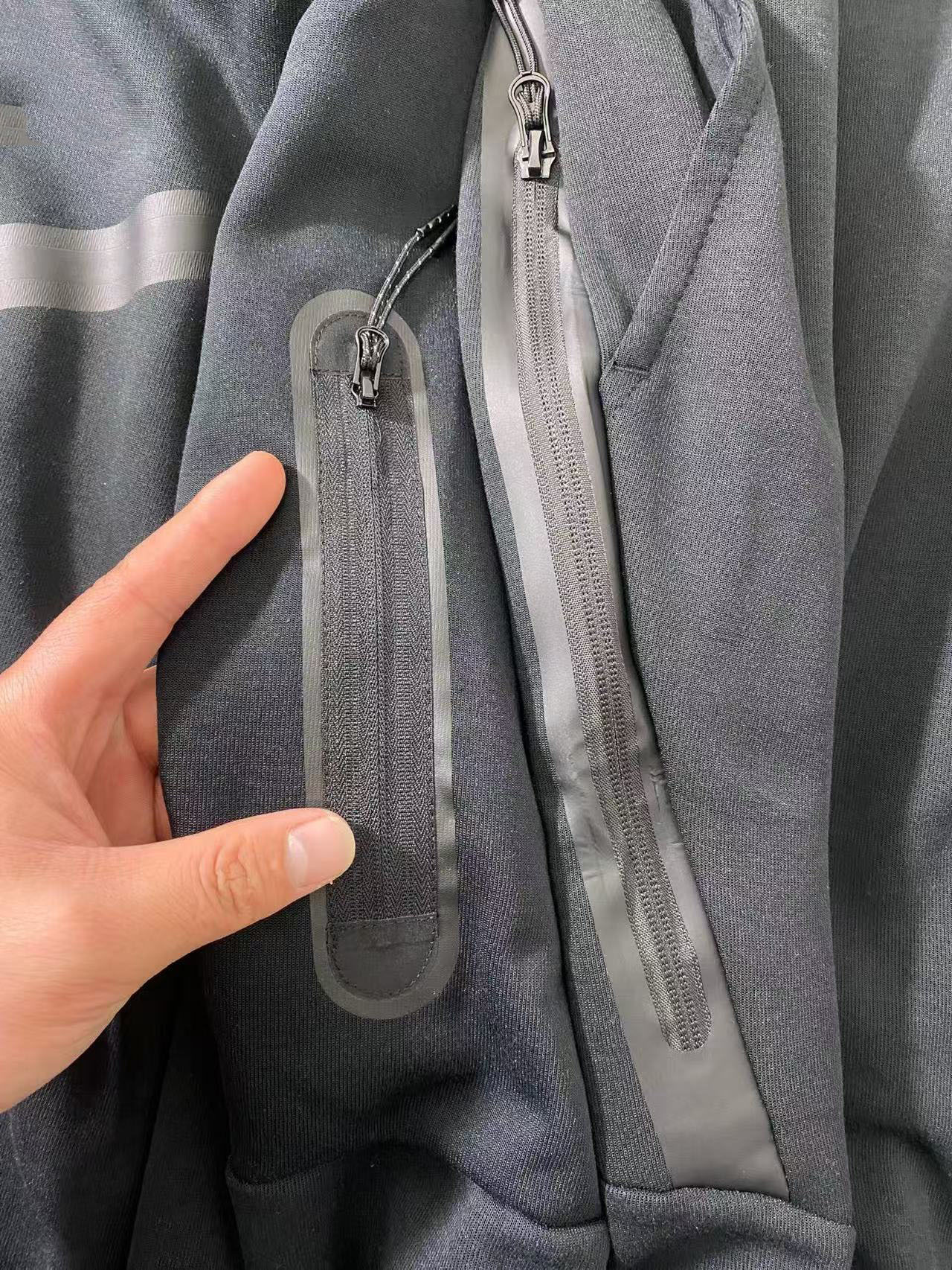 Cremallera lateral con capucha deportiva casual para hombre 2025 490 y 163 Set