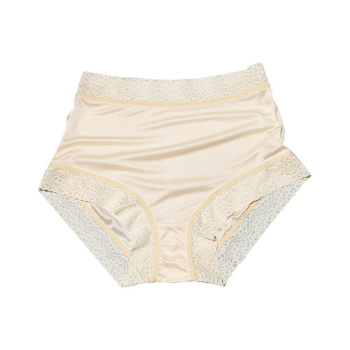 Exported high-end mulberry silk underwear for women, breathable and comfortable lace hip-covering seamless boxer briefs
