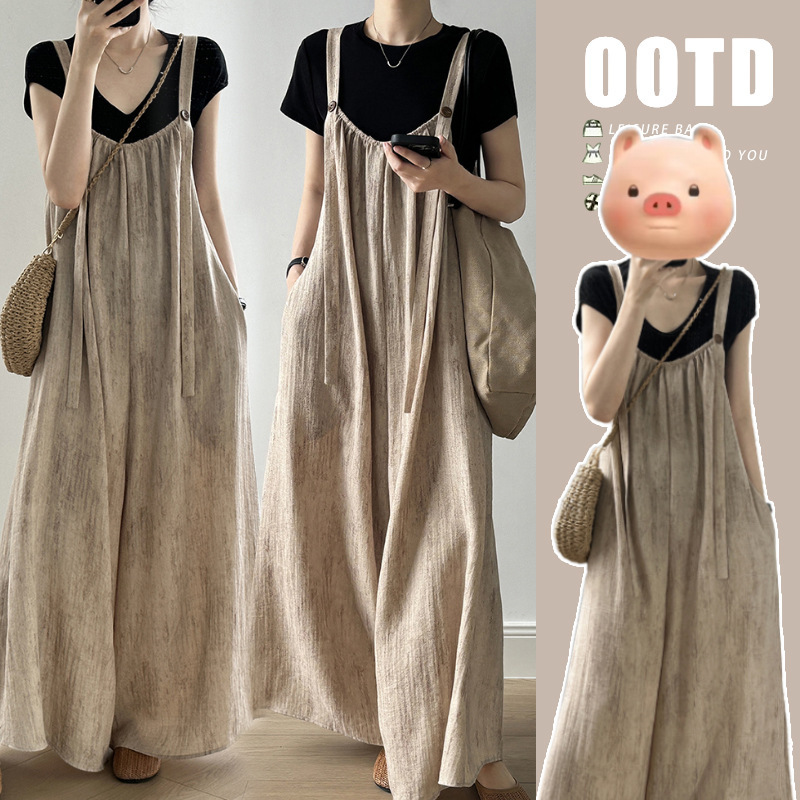 in stock has processed the 2025 summer new hanging casual overalls bottoming shirt pregnant women suit lazy style in stock has processed the 2025 summer new hanging casual overalls bottoming shirt pregnant women suit lazy style
