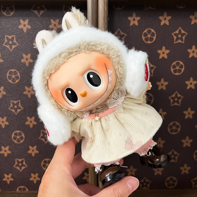 ラブブ 17 センチメートル人形ベビー服ラブブ服ビニールかわいいドレスアップカジュアルスーツぬいぐるみ服|undefined