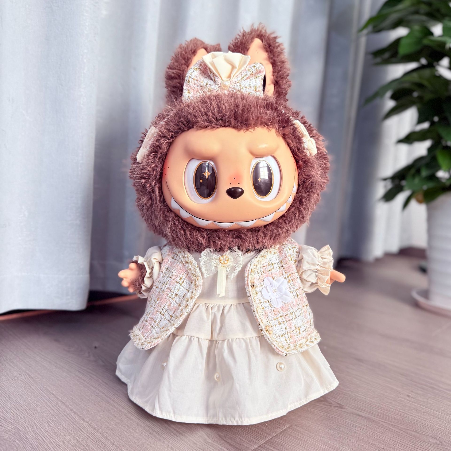 Solo ropa] 58cm rabu ropa ZIMOMO ropa de bebé vinilo LABUBU círculo oso traje de una pieza lindo