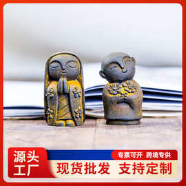 禅意创意日式小和尚冥想摆件家居客厅茶玩工位桌面工艺品装饰品