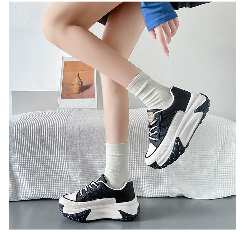 Women's Platform Running Sneakers Korean Style Height Increasing_voghion.com