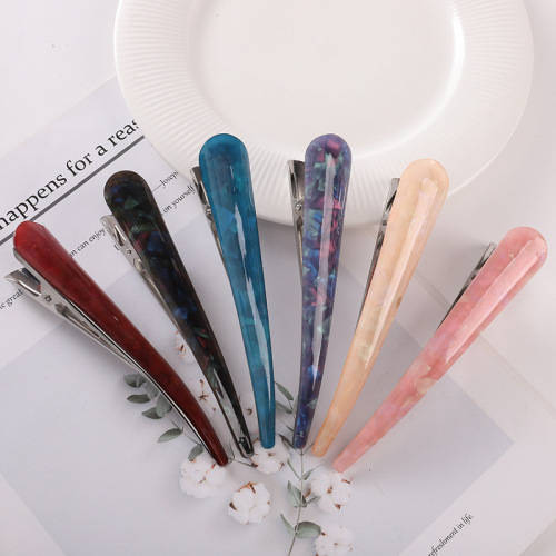 Korean Version Hair Accessories for Women Acrylic Ox Horn Clips Large Size Rear Hairpin Hairstyle Acrylic Hair Clip Pattern Elegant Hairstyle Top Clip