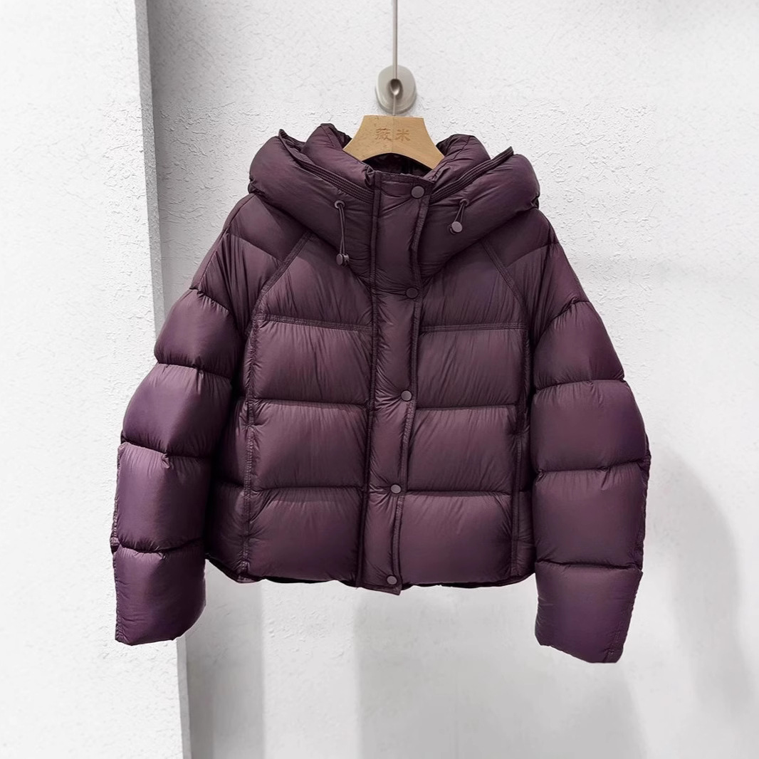 Original Soft and Fluffy down Jacket for Women 2024 Winter New Style 90 White Duck down Loose Thickeneded Bread Jacket