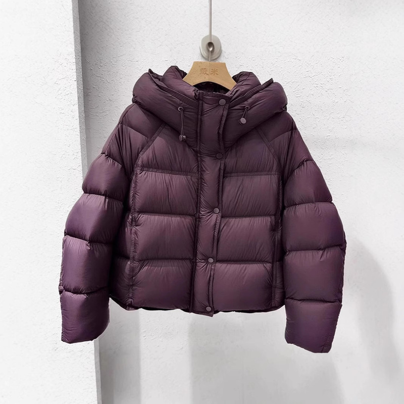 Original Soft and Fluffy down Jacket for Women 2024 Winter New Style 90 White Duck down Loose Thickeneded Bread Jacket