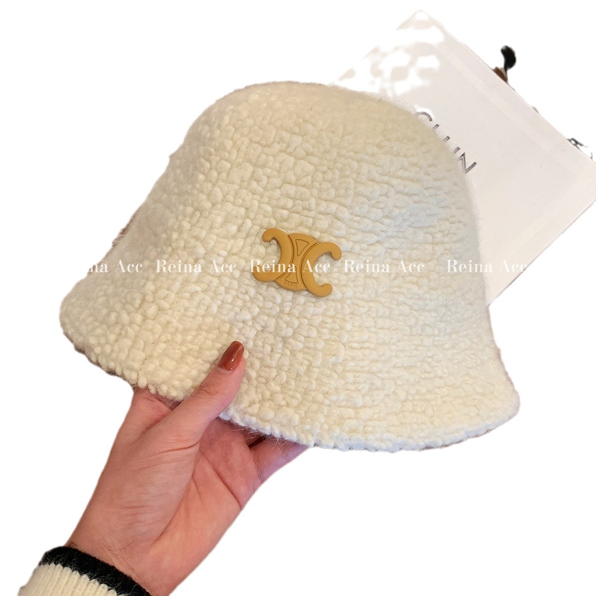 Arc de Triomphe High Version 2023 Autumn and Winter New Plush Fisherman Hat Cashmere Hat Basin Hat Niche Fashion