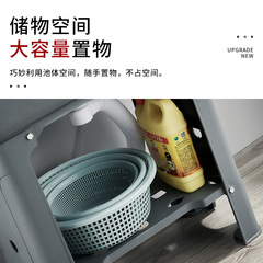 Kitchen Sink Water Tap Single Bowl Kitchen Sink Drain Basket Simple Hand Basin Large Sink Drain Rack Commercial 