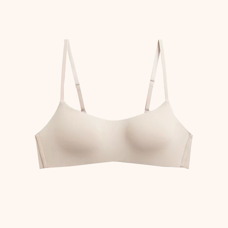 跨境无痕内衣女一片式半杯小胸聚拢薄款收副乳防下垂无钢圈女文胸|undefined