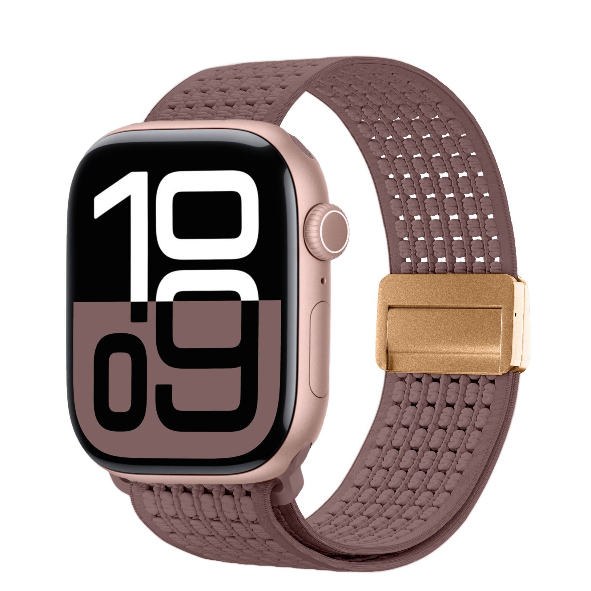 Correas para Apple Watch compatibles con Apple Watch 7/8/9, elásticas, de nailon tejido, con cierre magnético, correa para iWatch S10