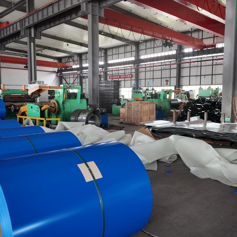 新宇彩钢卷 0.5mm镀铝锌彩涂钢卷 加工压瓦 彩钢铁皮卷 彩涂卷板