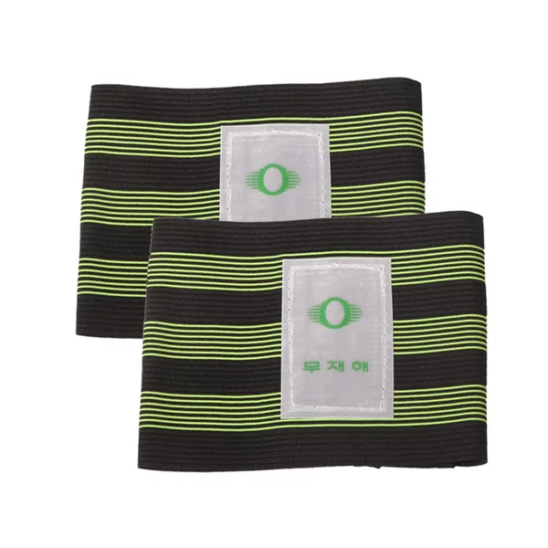 Korean Reflective Three-Strip Green Leg Warmers for Construction Sites, Ankle Gaiters, Cycling Wristbands, Elastic Hiking Construction