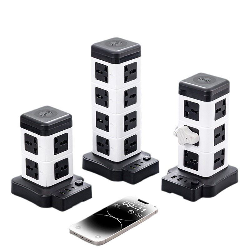 Exportación de comercio exterior transfronteriza torre vertical inalámbrica de escritorio USB TYPE-C socket