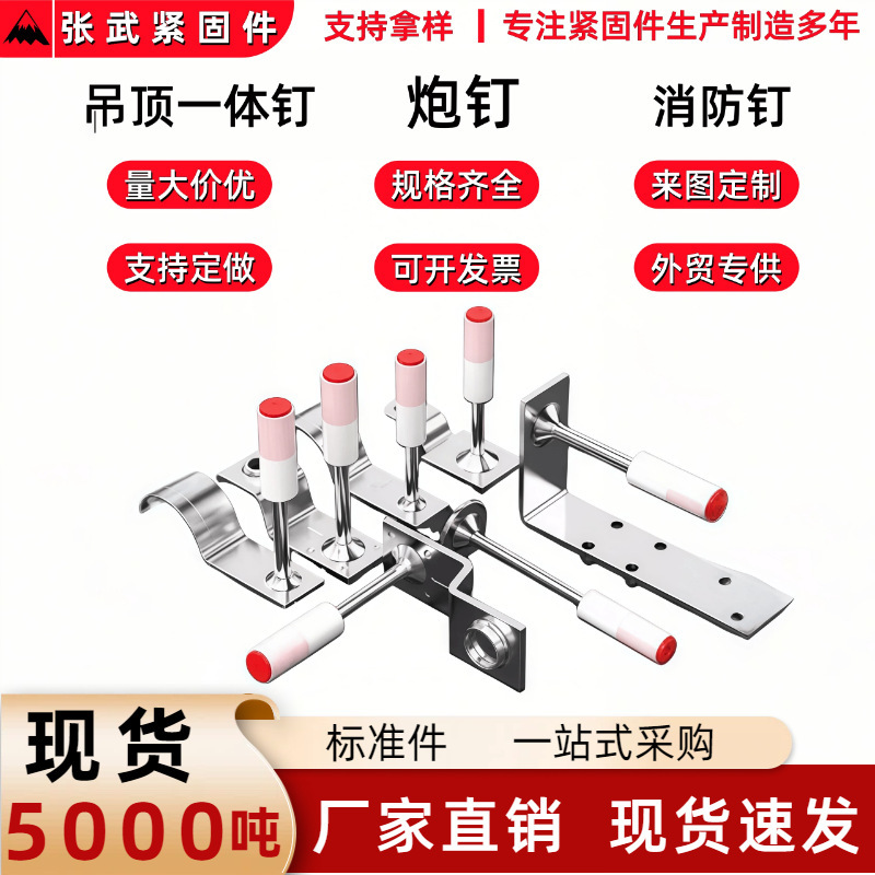 In-Stock Ceiling Fastening Tool from Cross-Border Manufacturers: Integrated Nail Gun, Special Round Fire-Fighting Nails, Mini Integrated Nails In-Stock Ceiling Fastening Tool from Cross-Border Manufacturers: Integrated Nail Gun, Special Round Fire-Fighting Nails, Mini Integrated Nails