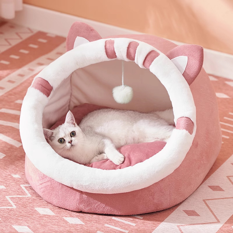 オールシーズン対応の猫小屋、冬用暖かい犬小屋、密閉型猫ハウス、スリーピングマット、小型犬ペットベッド、猫用品|undefined